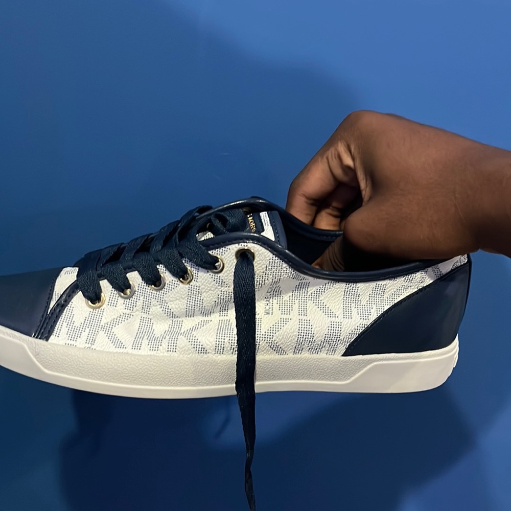 Michael Kors Blue and White Shoes